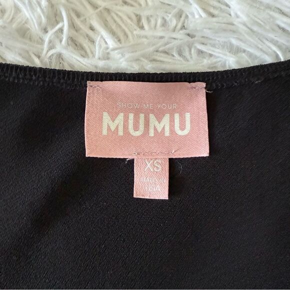 Show Me Your Mumu Top Tier Black Long Sleeve Ruffle Tier Mini Dress Size XS - Picture 5 of 6